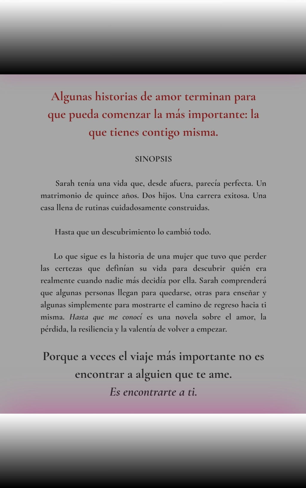 Pre-Venta: Hasta que me Conocí
