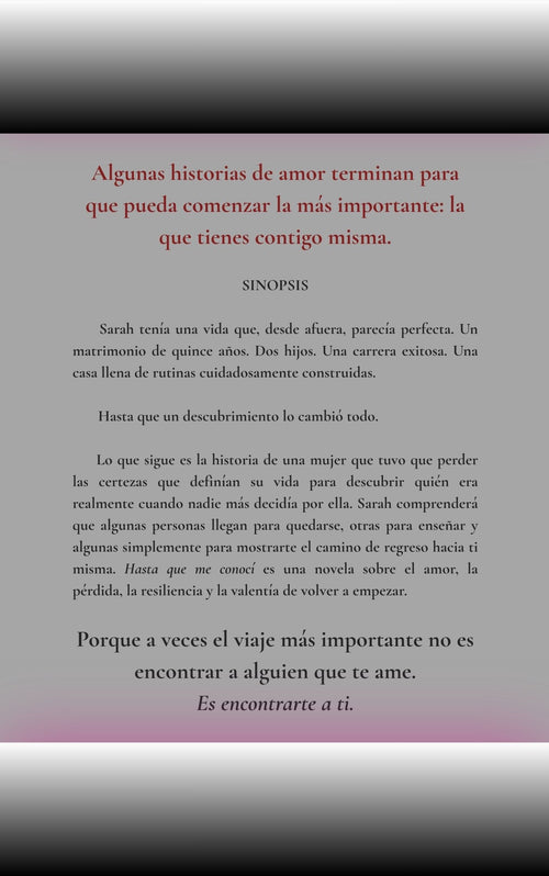 Pre-Venta: Hasta que me Conocí